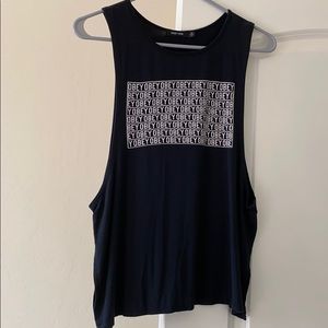 Obey Black Tank with Side Slits